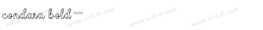 condara bold字体转换